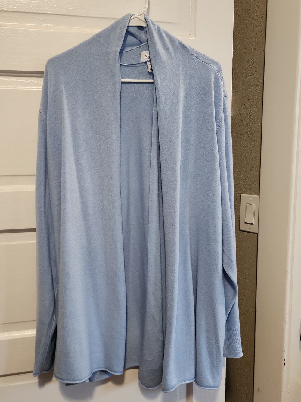 NWT croft & barrow Light Blue Open-Front Cardigan